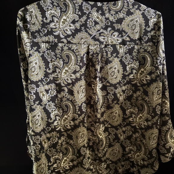 Michael Kors Black and Gold Patterned Top - Picture 3 of 4